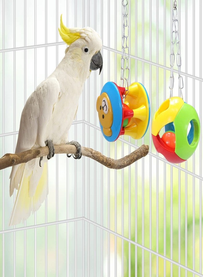 Litewoo 3 Pack Bird Chew Toy Bells Balls Set Parrot Training Toy Cage Accessories for Parakeet Cockatiel African Grey Cockatoo Macaw Conure - Image 4