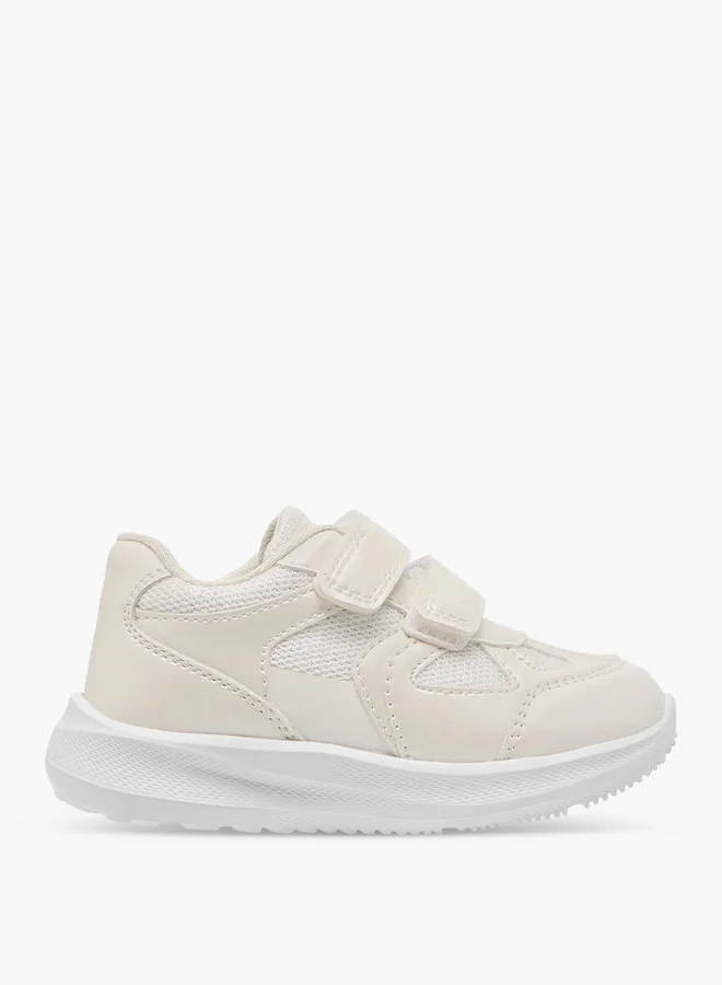 Barefeet Girls Panelled Sneakers with Hook and Loop Closure