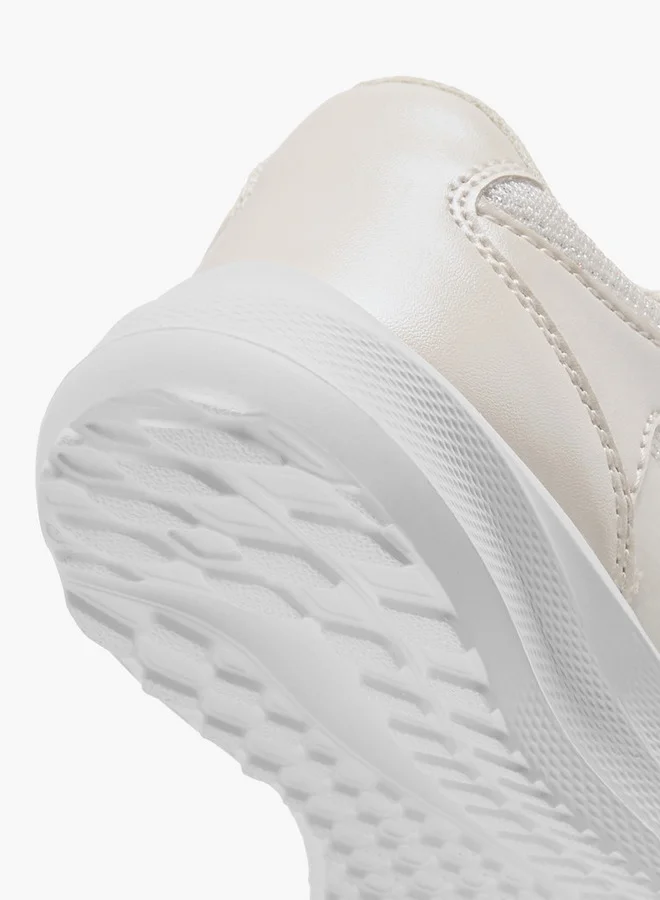 Barefeet Girls Panelled Sneakers with Hook and Loop Closure
