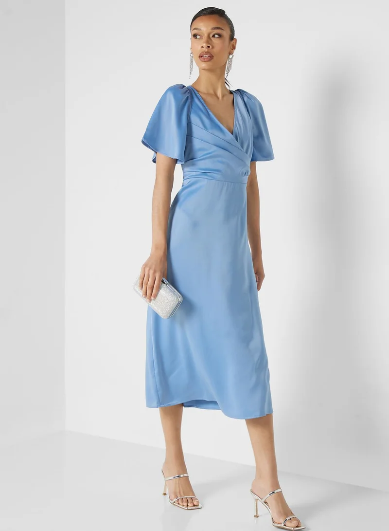YAS Satin Midi Dress