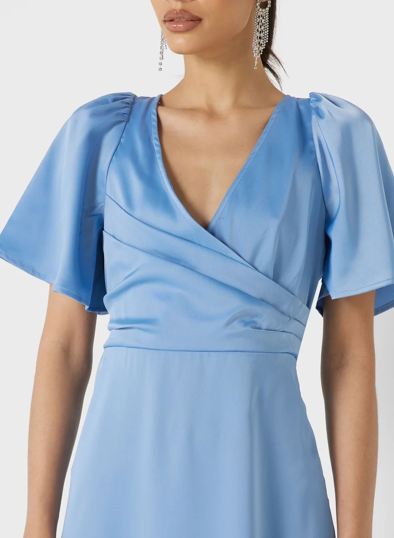 YAS Satin Midi Dress