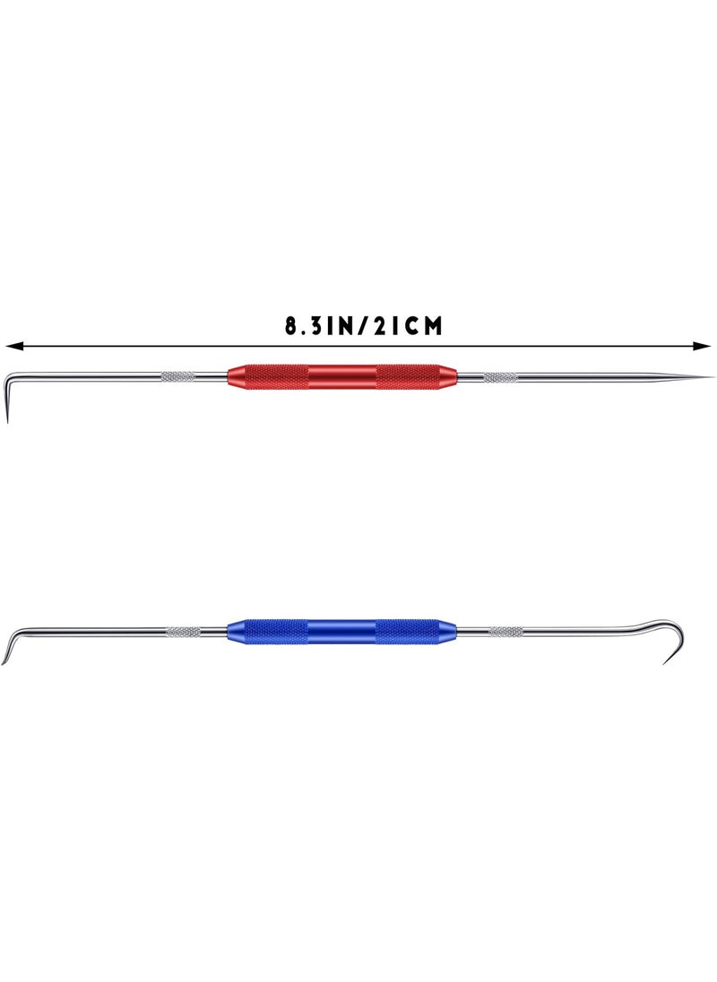 Zhehao Zhehao 4 Pcs Double Pointed Scriber 83 Inch Metal Scribe Tool Hook and Pick Tool Set Straight 45 Degree 90 Degree Tip Marking Tool for Machinists Technicians or Craftsmen  - Image 2