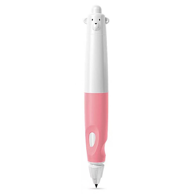 Handwriting Pencil 2mm Lead Automatic Pencil Correction Grip Uninterrupted Lead Non-slip Silicone Handle Elementary School Office Stationery Professional Exam Doodle Pencil with 10pcs Lead - Image 1