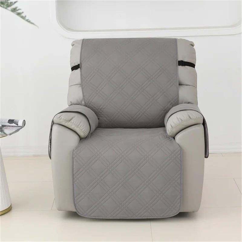 Waterproof Recliner Cover 1 Seater Solid Color Quilted Armchair Slipcover Used for Sofa dust Protection(Color 5) - Image 5