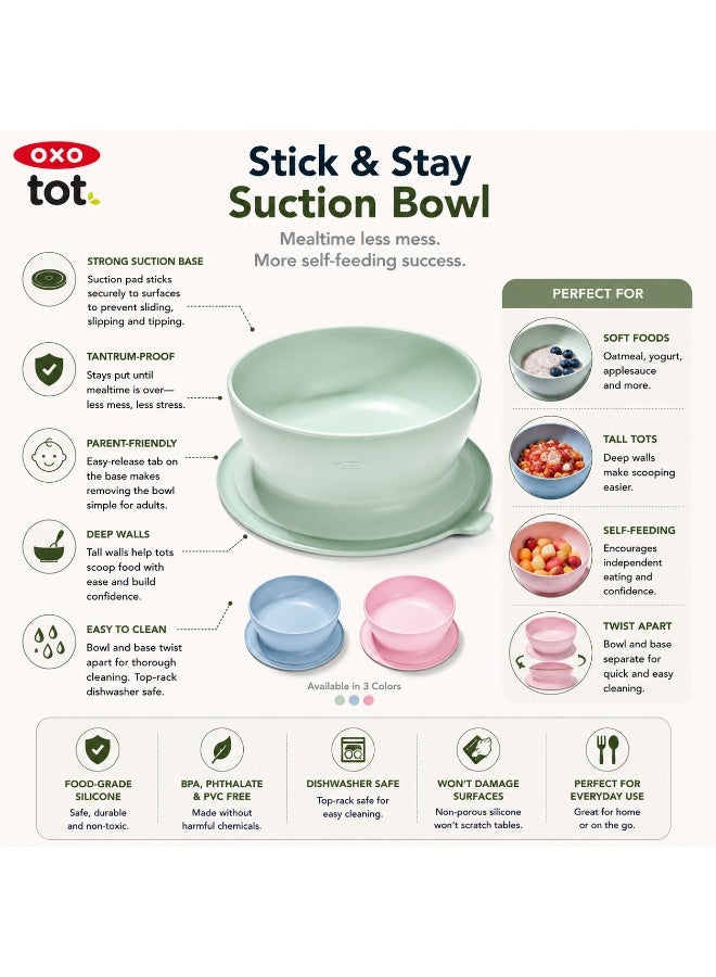 Oxo Tot Stick & Stay Suction Bowl - Gray - Image 3