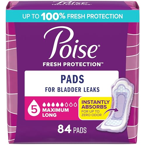 Poise وسادات بويس لعدم التحكم في البول بعد الولادة لتسربات المثانة 5 قطرات أقصى امتصاص طول طويل 84 عدداً قد يختلف التعبئة - Image 2