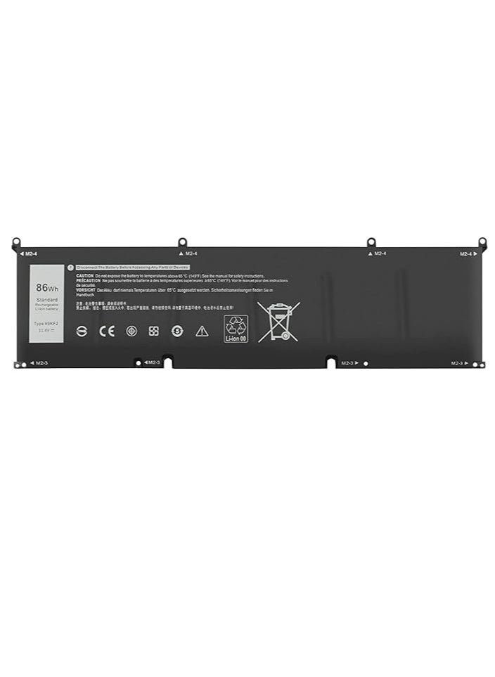 Zexen - 69KF2 Laptop Battery Replacement Compatible for Dell G7 15 7500 XPS 15 9500 9510 Precision 5550 M15 R3 M17 R3 2020 P45E P45E001 P100F P100F001 P87F 8FCTC 70N2F 11.4V 86Wh 6Cell - Image 1