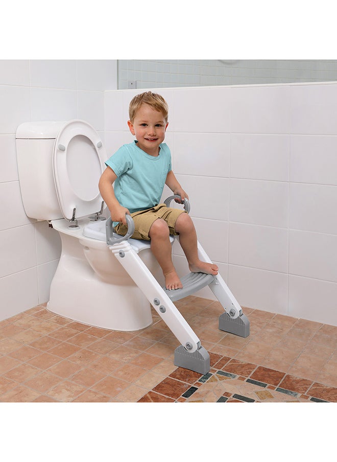 dreambaby - Step-Up Potty Training Toilet Seat Topper - Adjustable Step Height - Slip-Resistant - Grey, White - Image 1