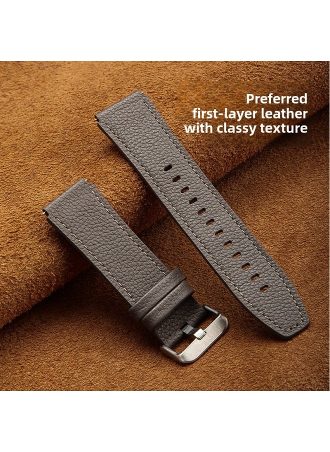 Generic For HUAWEI HUAWEI WATCH GT2 PRO Smart WATCH Genuine Leather Official WATCH Strap Wristband-Color:1008/GT2 PRO Official Dark Green + Silver Buckle  - Image 3