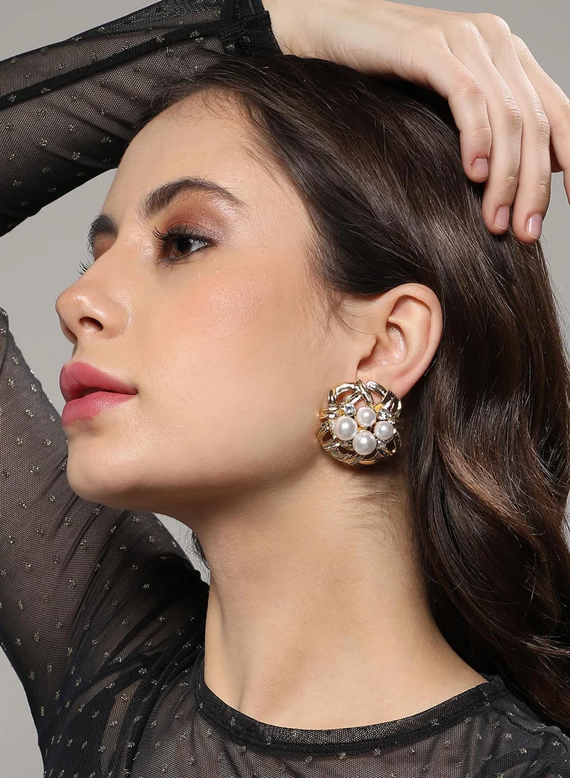 SOHI Twilight Trellis Artificial Stud Earring Jewellery