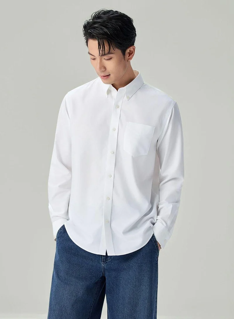 Giordano Men Wrinkle Free Cotton Oxford Shirt