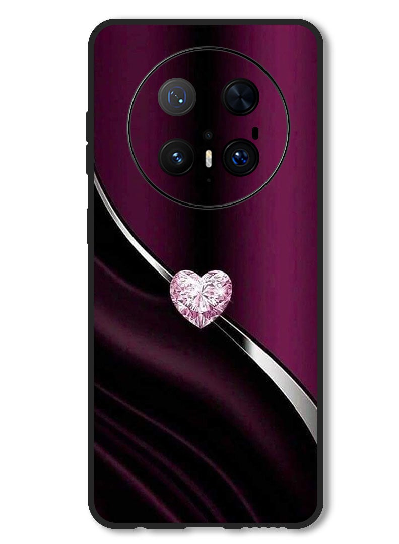 Theodor Case Compatible with Huawei Mate 70 Pro/ 70 Pro + Protection Shockproof Bumper Cover Diamond Heart - Image 1