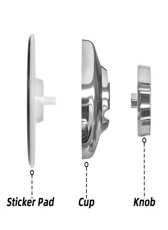 SANNO Powerful Vacuum Suction Cups replacement for Shower Caddy, Sope dish,Double Hooks- Set of 2 - Image 3