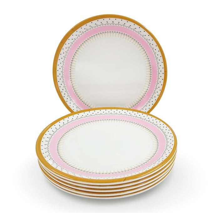 | PURE MELAMINE | DINNER PLATE SET  DIAMOND 10.75 (6 NOS.) | STAIN FREE, GLAZED FINISH
