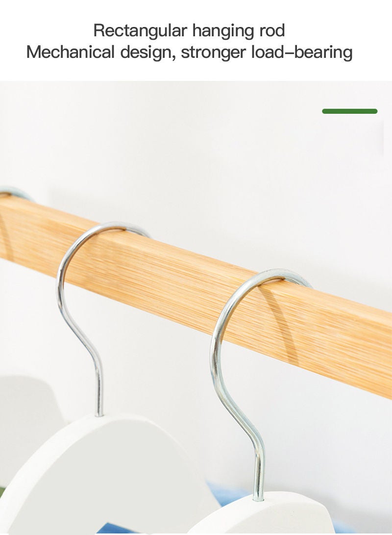 Sharpdo Simple Coat Rack Hanger Solid Wood Floor Living Room Bedroom Children's Clothes Rack Creative Clothes Rack Hat Rack - Image 5