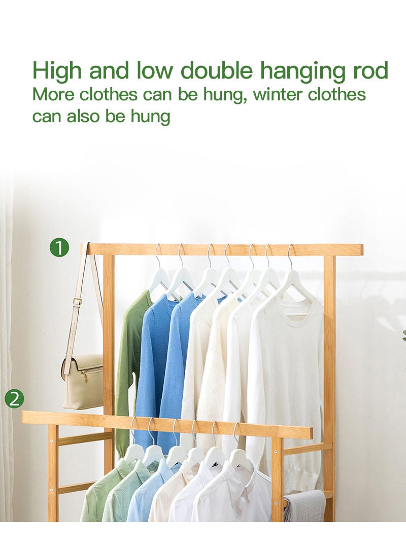 Sharpdo Simple Coat Rack Hanger Solid Wood Floor Living Room Bedroom Children's Clothes Rack Creative Clothes Rack Hat Rack - Image 3