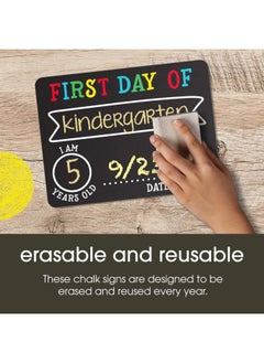 pearhead Photosharing Chalkboard Signs, Perfect to Commemorate the First and Last Day of School, 2 Chalkboard Signs for School Celebrations and Milestones, 2 Count (Pack of 1) Packaging may vary  - Image 3
