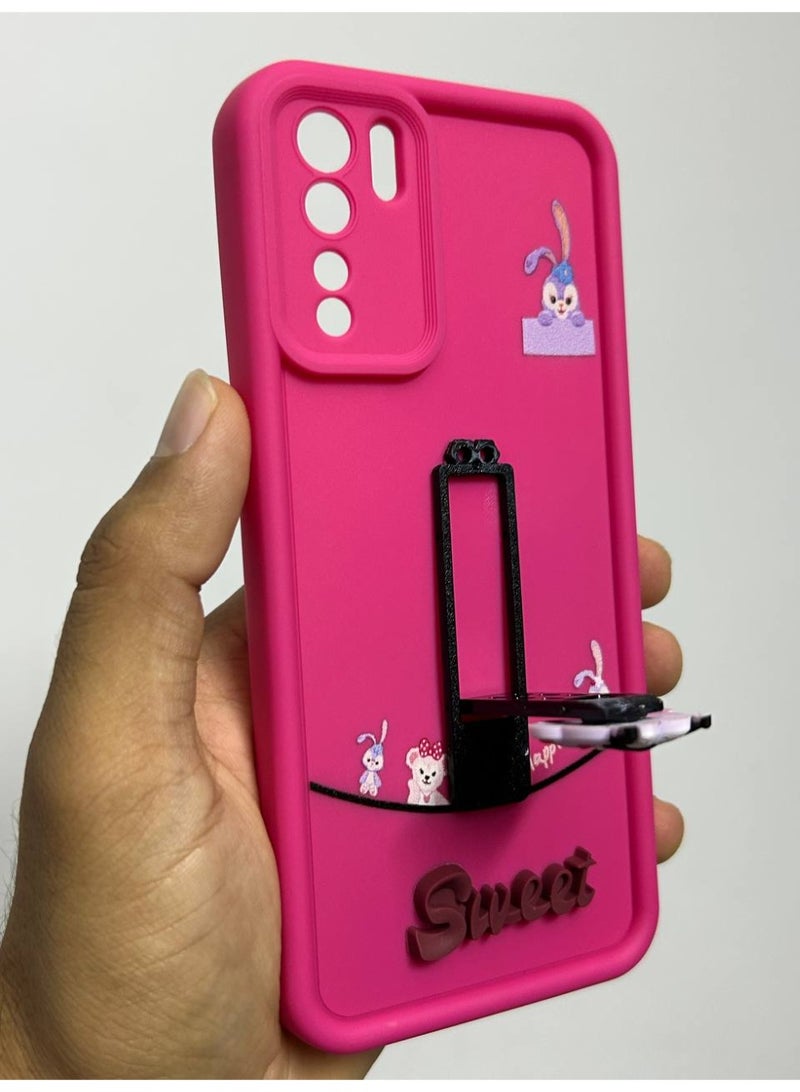 جراب خلفي بتصميم كرتوني جديد عليه كلمه Sweet متوافق مع هاتف Oppo Reno 3 - Image 2