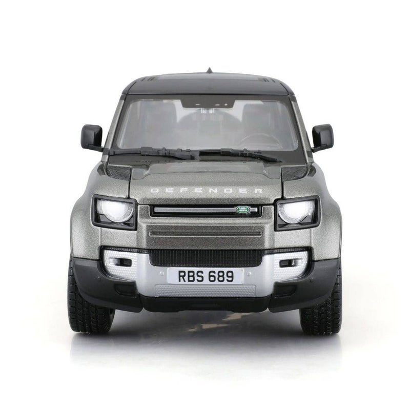 Bburago 2022 Land Rover Defender 110 Die-cast Car (1:24, Silver/Black) - Image 2
