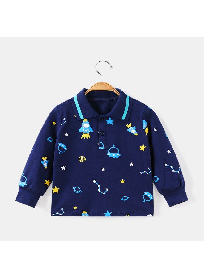 Boys' Clothing New Autumn Collection Preppy Style T-shirt Toddler's Base Layer - Image 4