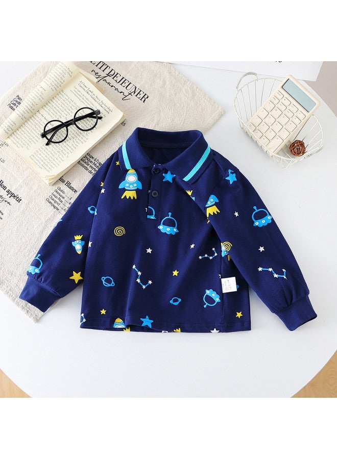 Boys' Clothing New Autumn Collection Preppy Style T-shirt Toddler's Base Layer - Image 2