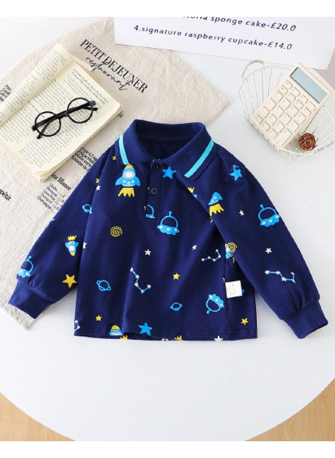 Boys' Clothing New Autumn Collection Preppy Style T-shirt Toddler's Base Layer - Image 1