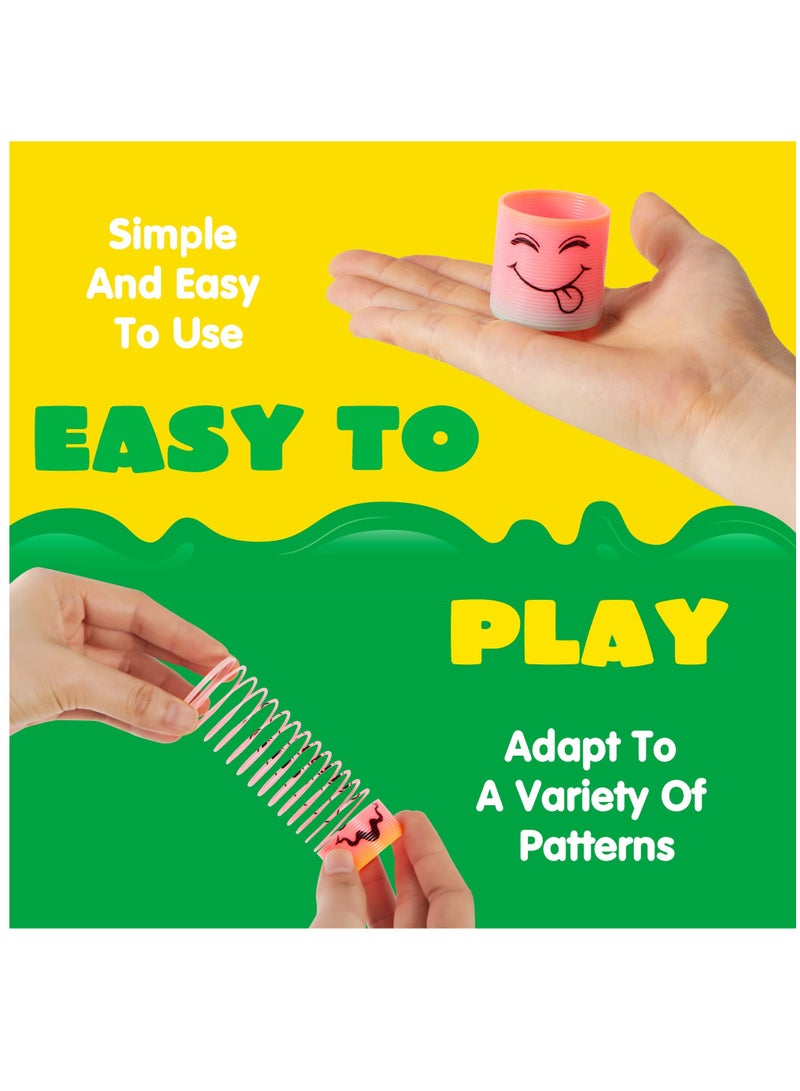 Excefore 24 Pcs Spring Rainbow Party Favor, Mini Plastic Coil Spring Toy, Fidget Stress Coil Mini Springs Bulk Toys for Carnival Prize Birthday, Goodie Bag Stuffers - Image 4
