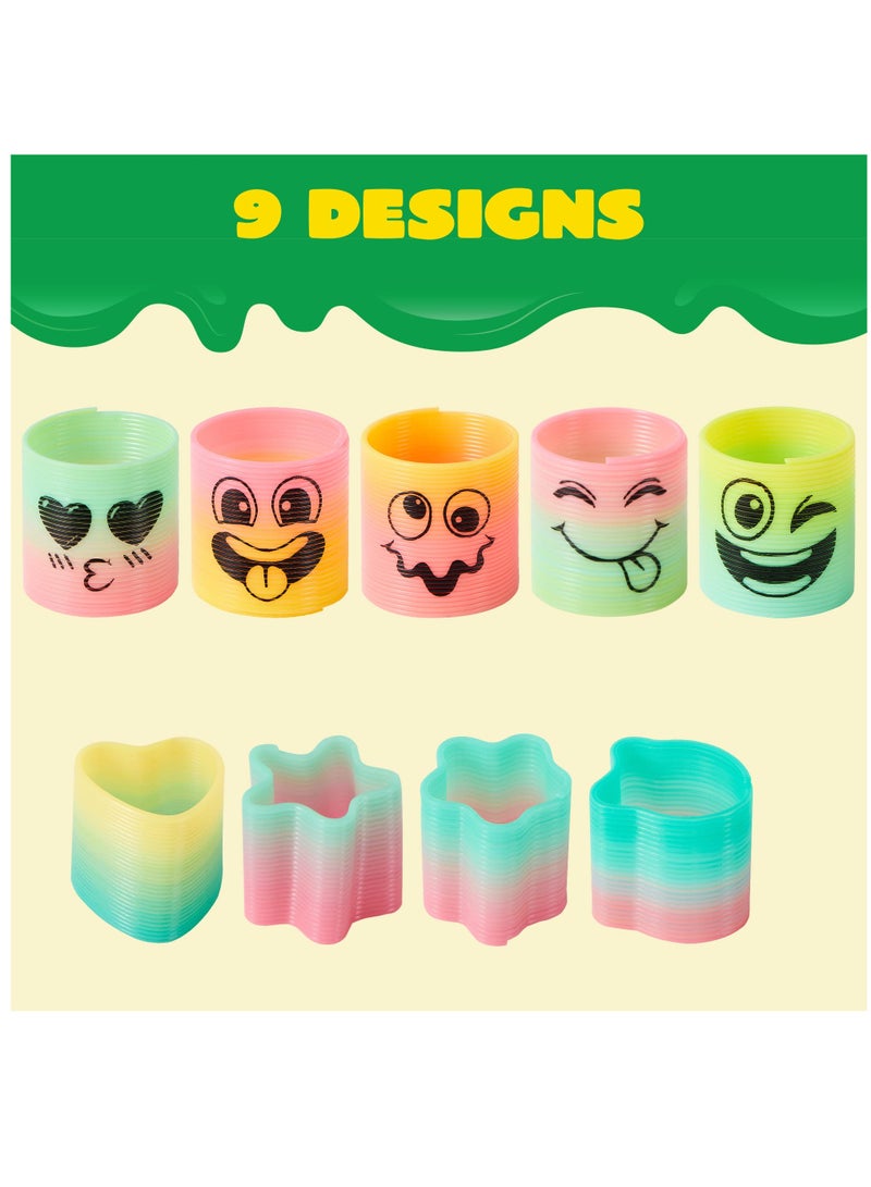 Excefore 24 Pcs Spring Rainbow Party Favor, Mini Plastic Coil Spring Toy, Fidget Stress Coil Mini Springs Bulk Toys for Carnival Prize Birthday, Goodie Bag Stuffers - Image 2