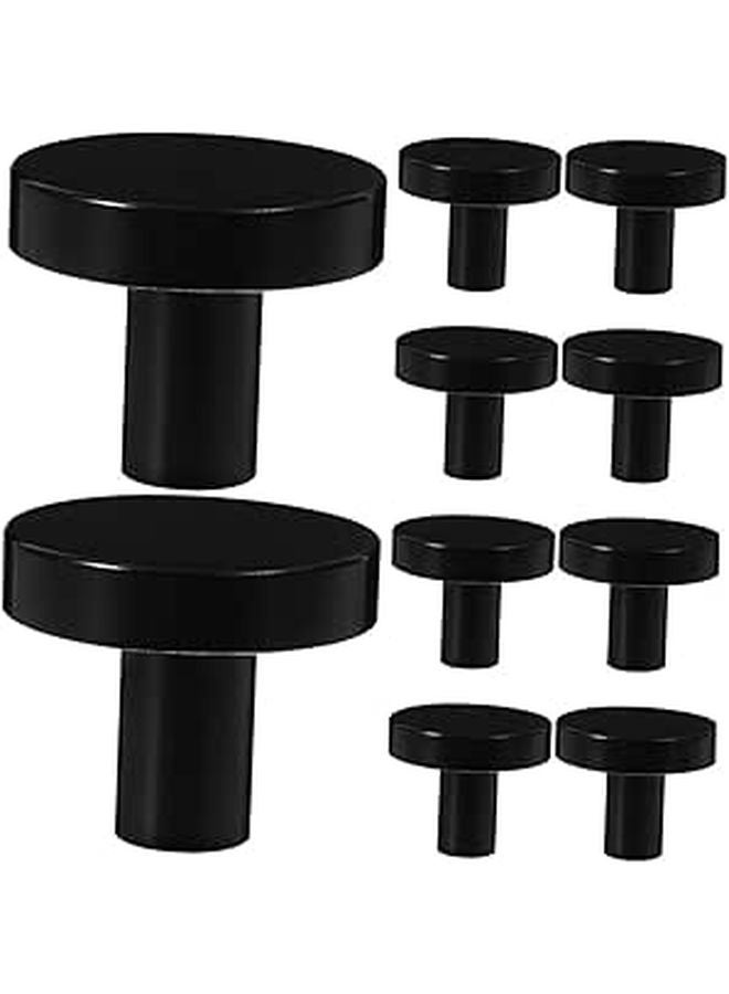 Black Metal Cabinet Knobs Drawer Pulls Set 20PCS 30x25mm Wardrobe Kitchen Furniture Hardware - Image 1