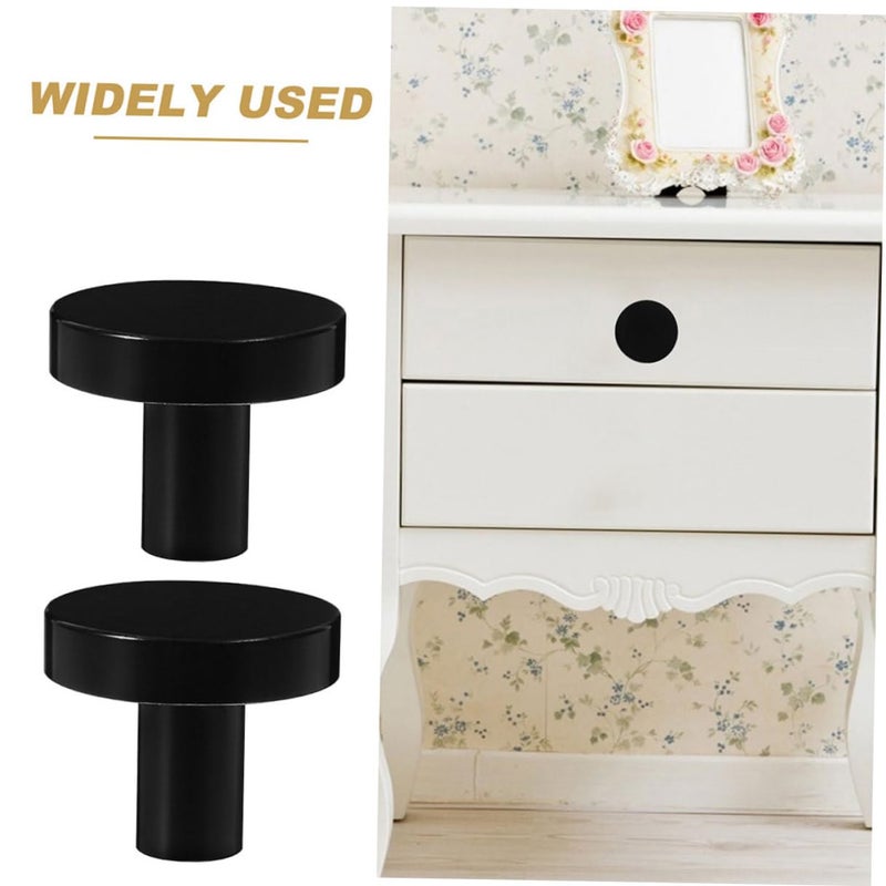 Black Metal Cabinet Knobs Drawer Pulls Set 20PCS 30x25mm Wardrobe Kitchen Furniture Hardware - Image 4