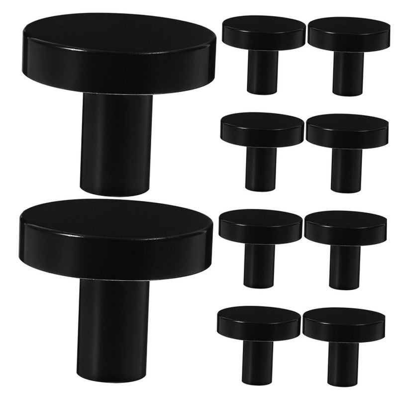 Black Metal Cabinet Knobs Drawer Pulls Set 20PCS 30x25mm Wardrobe Kitchen Furniture Hardware - Image 2