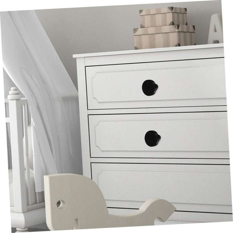 Black Metal Cabinet Knobs Drawer Pulls Set 20PCS 30x25mm Wardrobe Kitchen Furniture Hardware - Image 5