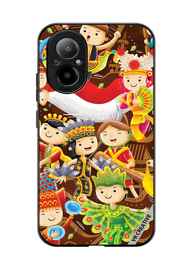 VR CREATIVE Protective Case Cover For Realme C67 4G Indonesian Cartoon Design Multicolour - Image 1
