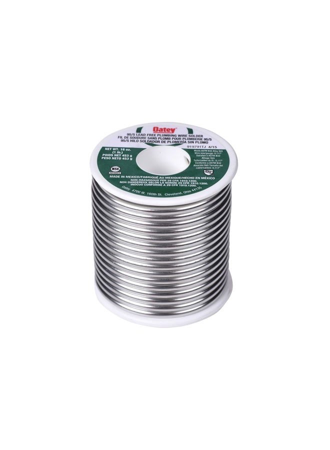 Oatey 22017 95/5 Solder, 0.117-Inch ga. - Bulk 1 lb. - Image 1