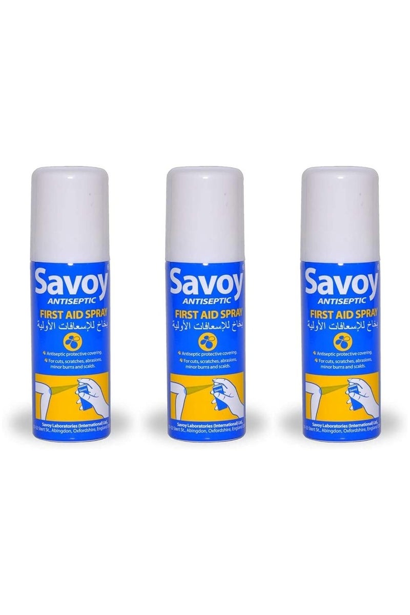 Savoy Antiseptic First Aid Spray 50ml 3PCS