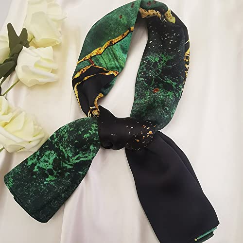 Julunar Silk Like Head Scarf for Women - Satin Large Hair Scarves - 35" Square Silk Hair Wrap for Sleeping with Gift Packed - Image 3