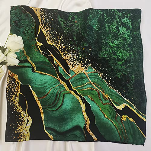 Julunar Silk Like Head Scarf for Women - Satin Large Hair Scarves - 35" Square Silk Hair Wrap for Sleeping with Gift Packed - Image 2