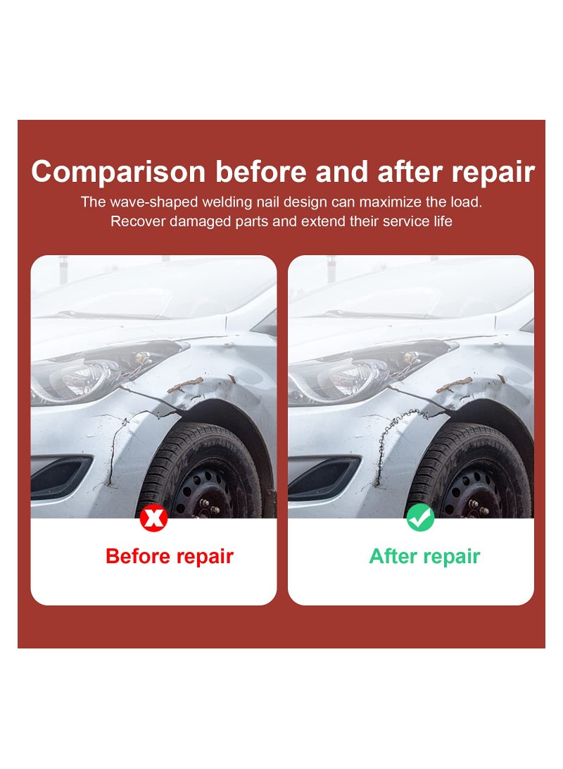 500PCS MShaped Welding Rods for Bumper Repair Compatible with All Cars Stainless Steel Hot Stapler Wave Staples 08mm - Image 4