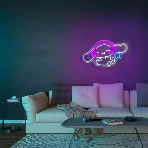 JOSEBRU CinnamoRoll Neon Sign Anime Neon Sign for Wall Decor Janpanese Neon Light for Bedroom Wall Decor Game Room Decor Livingroom Decor for Kids, Personalized Gifts for Girls - Image 3