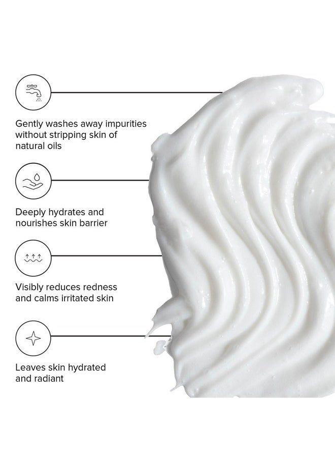 DRMTLGY DRMTLGY gOAT Cleanser - Lightweight, Moisturizing Face Wash For Sensitive Skin, Oat + Hyaluronic Acid + Aloe Extract, Hydrating Gentle Facial Cleansing Milk For All SkinTypes, Fragrance Free, 5.75 oz  - Image 2