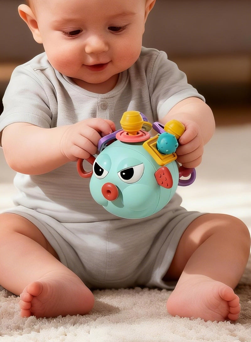 DB Innov. Montessori Baby Sensory Toy, Baby Teething Rattle, Grasp Ball, Soft Chewable Sensory Early Educational Toy for Newborn Infants 0-12 Months - Image 1
