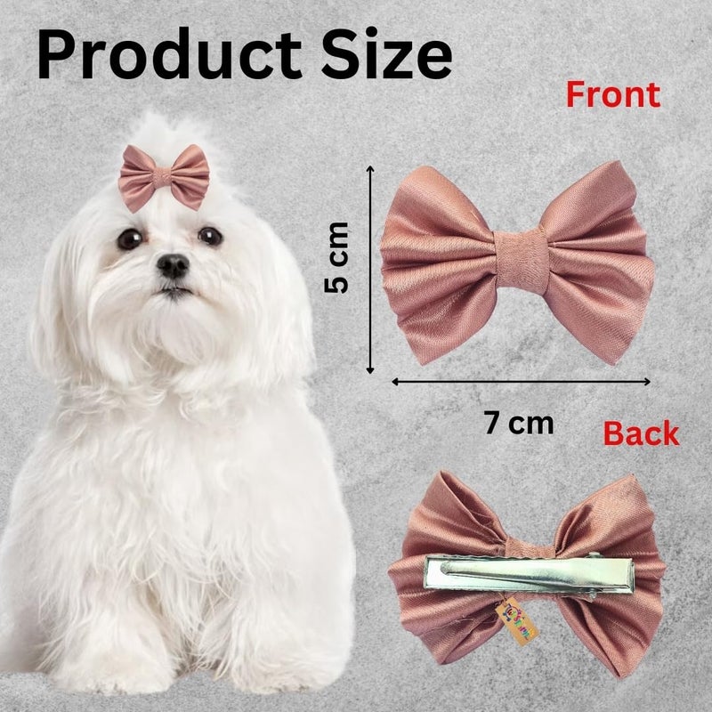 Western Era Dog Bow Hair Clip | Stylish Pet Accessory | Soft, Comfortable | Small, Medium & Large Dogs | Grooming, Photoshoots, Parties Fashionable & Durable Design for Pets (Pink) - Image 4