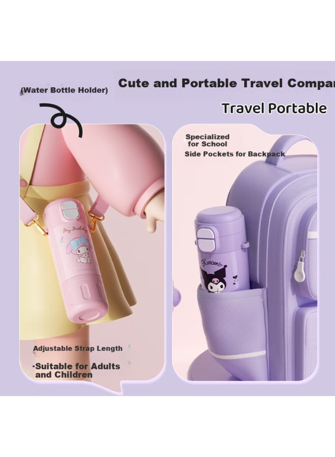 Coodora Kids Insulated Cup With Sanrio Kuromi 316 Stainless Steel Straw Straight Drinking Cup For Boys And Girls Students Going To School - Image 5