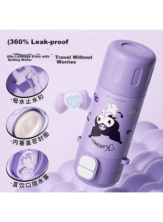 Coodora Kids Insulated Cup With Sanrio Kuromi 316 Stainless Steel Straw Straight Drinking Cup For Boys And Girls Students Going To School - Image 3