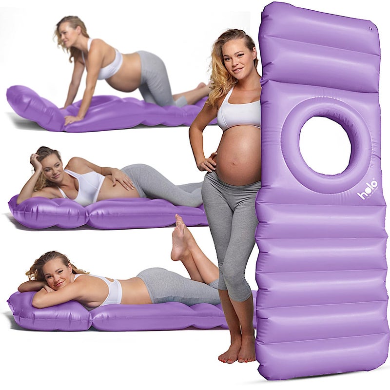 HOLO The Original Inflatable Pregnancy Pillow  Full Body Maternity AirbedFloat with Hole for Tummy for Ultimate Sleeping Support  Comfort Say Goodbye to Pregnancy Related Aches  Pains Lavender