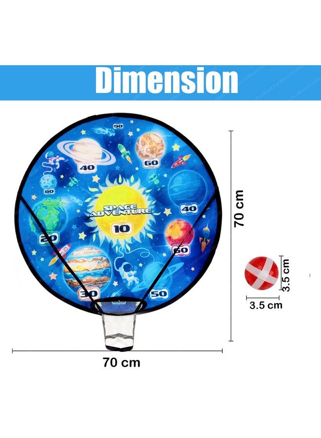 فنبلاست لعبة فن بلاست ٢ في ١ لهدف لاصق مع كرة سلة للأطفال - ألعاب رماية بموضوع الفضاء، ألعاب ترفيهية داخلية وخارجية، طوق كرة سلة للأطفال، ألعاب للأطفال - Image 2