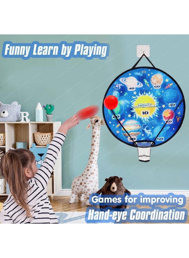 فنبلاست لعبة فن بلاست ٢ في ١ لهدف لاصق مع كرة سلة للأطفال - ألعاب رماية بموضوع الفضاء، ألعاب ترفيهية داخلية وخارجية، طوق كرة سلة للأطفال، ألعاب للأطفال - Image 4