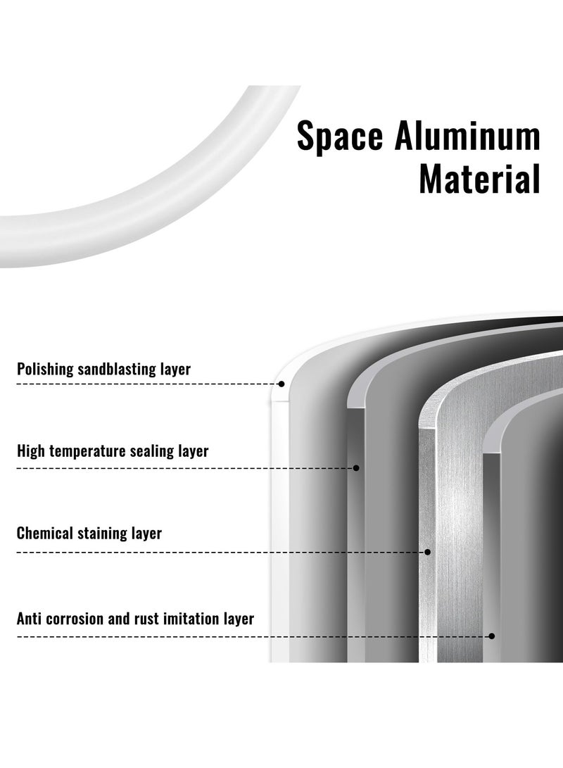 SYOSI 2 Packs Towel Holder, Space Aluminum Towel Rings, 6.5 inches, Wall Mounted, 3M Self-Adhesive Hand Towel Rails for Kitchen and Bathrooms, Contemporary Hotel Style (Black) - Image 3