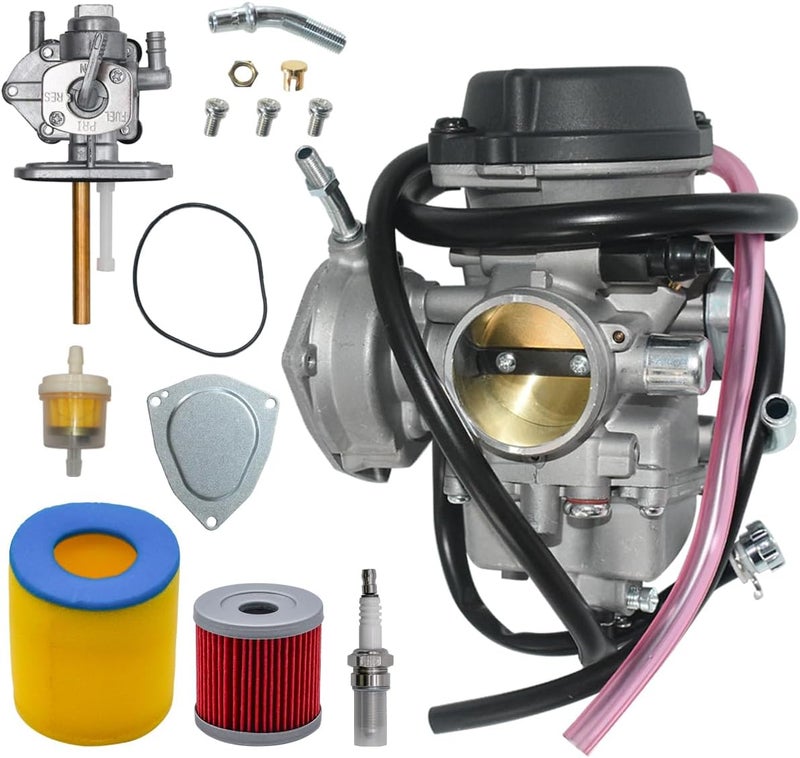 ENGICARB LTZ400 Carburetor Kit for Suzuki Quadsport LT-Z 400 (2003-2007) with Air Filter and Fuel Petcock Valve - Image 5