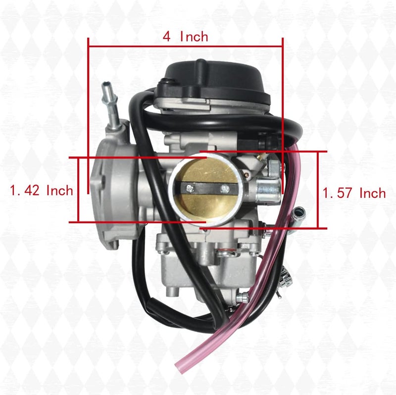 ENGICARB LTZ400 Carburetor Kit for Suzuki Quadsport LT-Z 400 (2003-2007) with Air Filter and Fuel Petcock Valve - Image 3